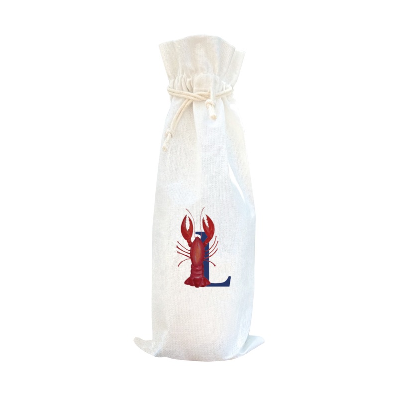 nautical alphabet – L wine bag