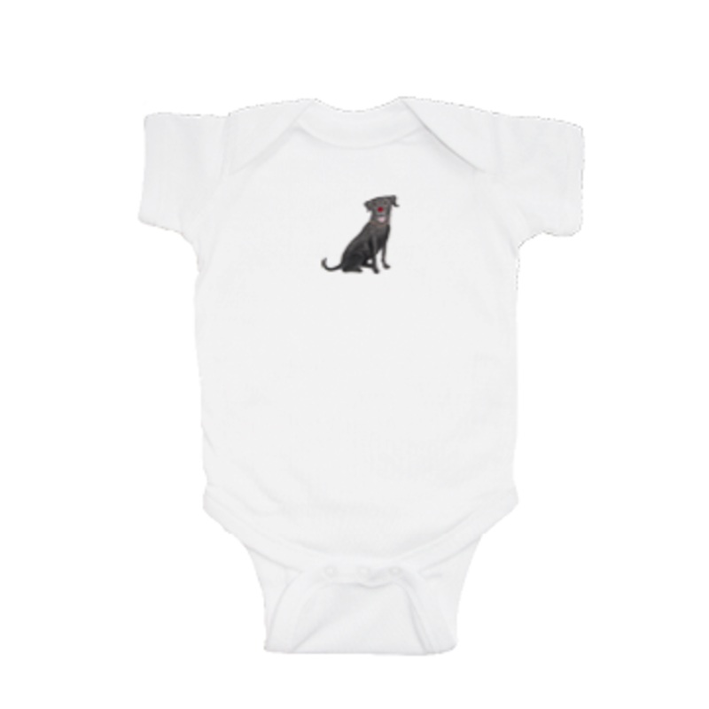 red nosed lab baby snap up short sleeve