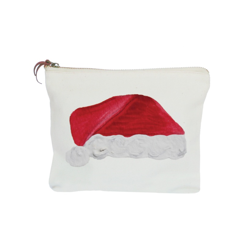 santa hat zipper pouch