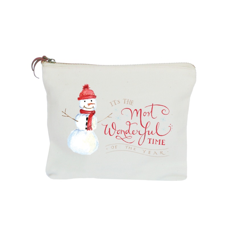snowman wonderful zipper pouch