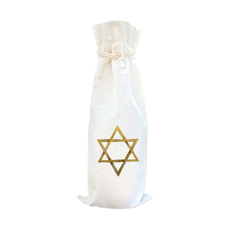 star of david wine bag