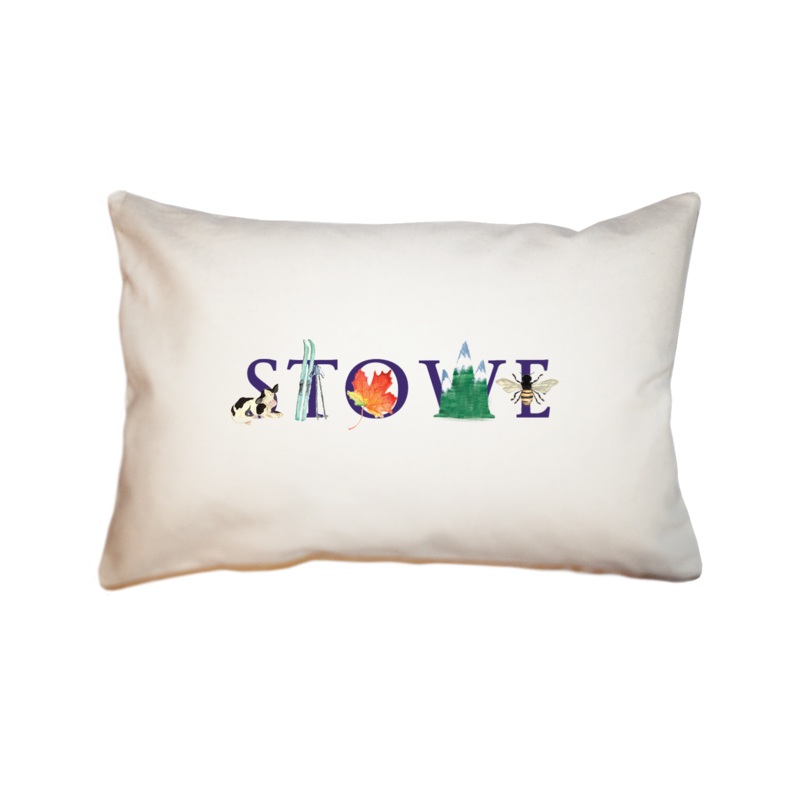 stowe, vt large rectangle pillow
