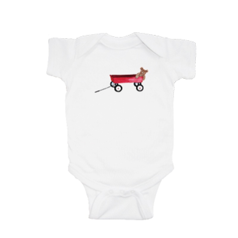 wagon baby snap up short sleeve