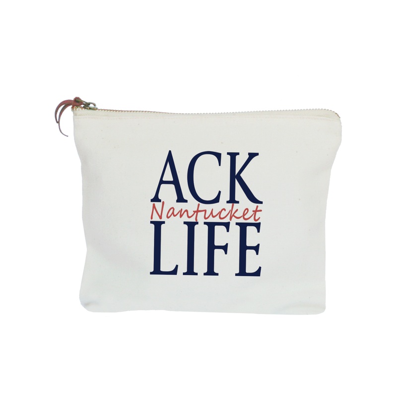 ACK Life Nantucket in nantucket red zipper pouch