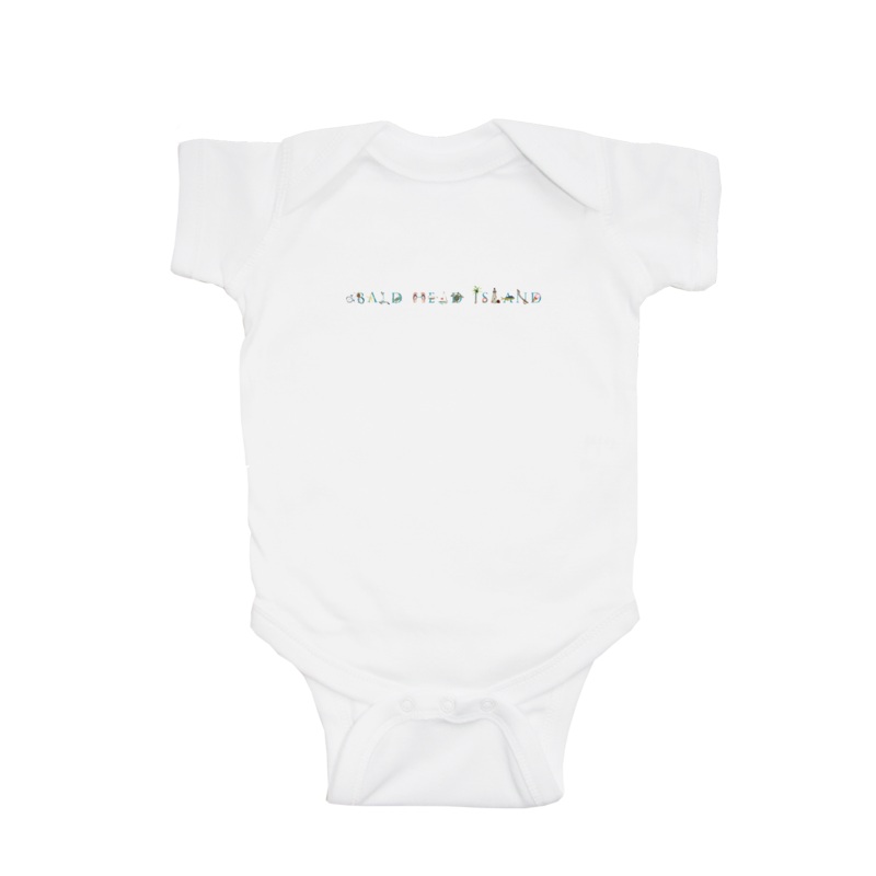 Bald Head Island baby snap up short sleeve