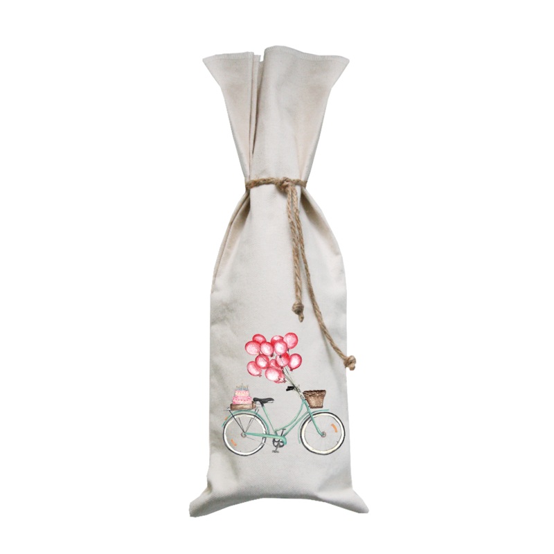birthday bike wine bag