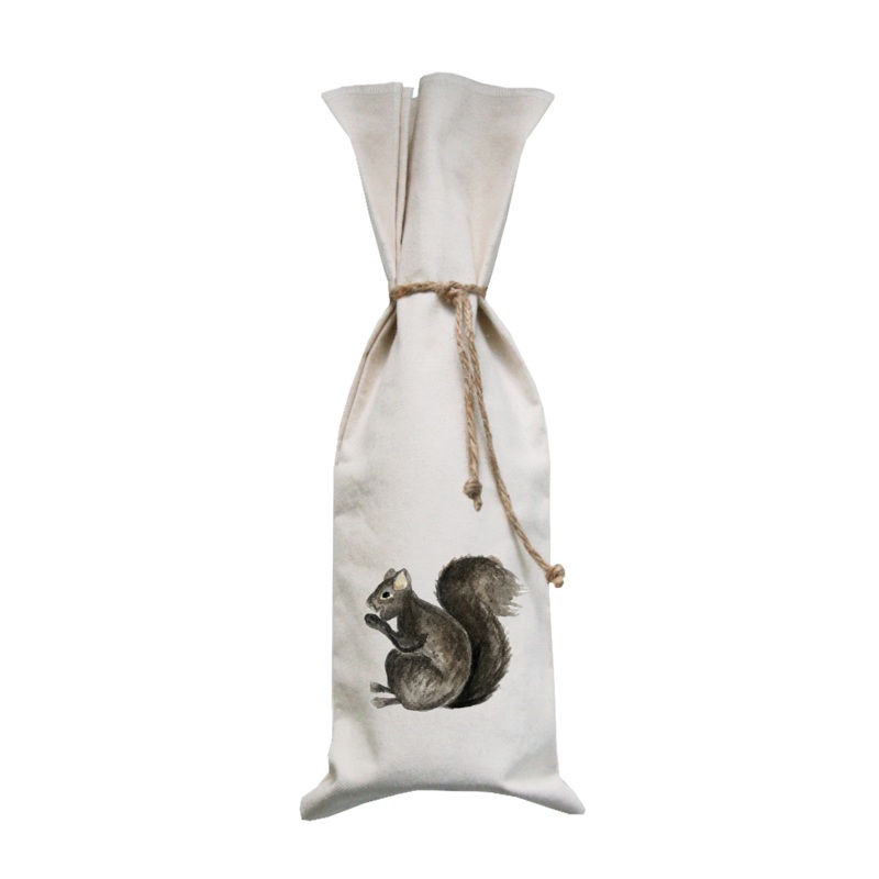 black squirrel wine bag