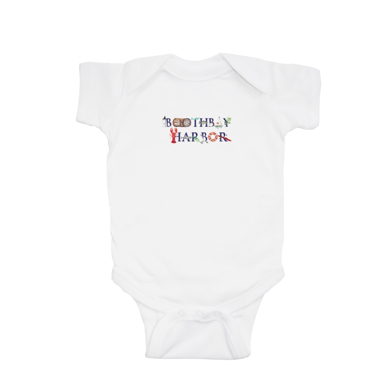 boothbay harbor baby snap up short sleeve