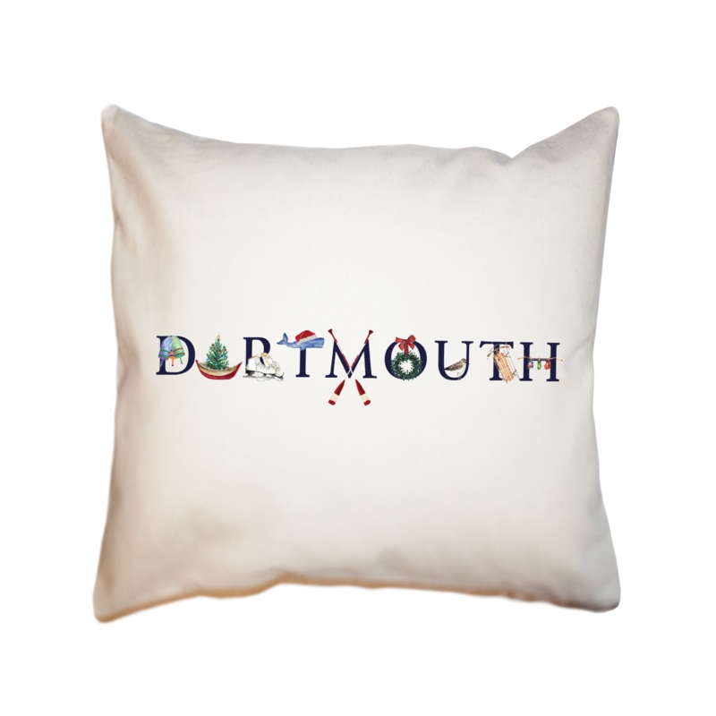 dartmouth winter square pillow