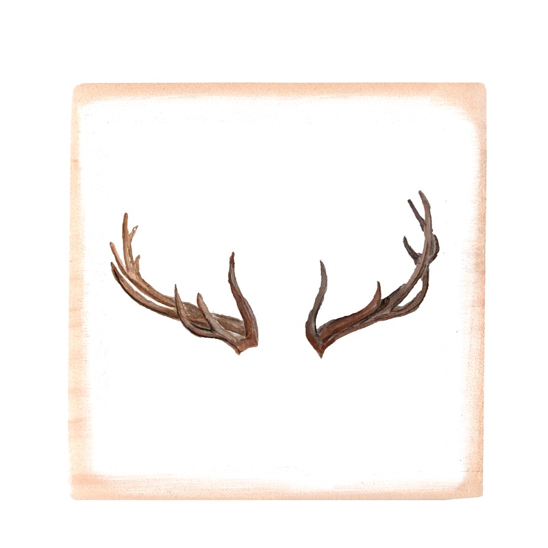 elk antlers square block