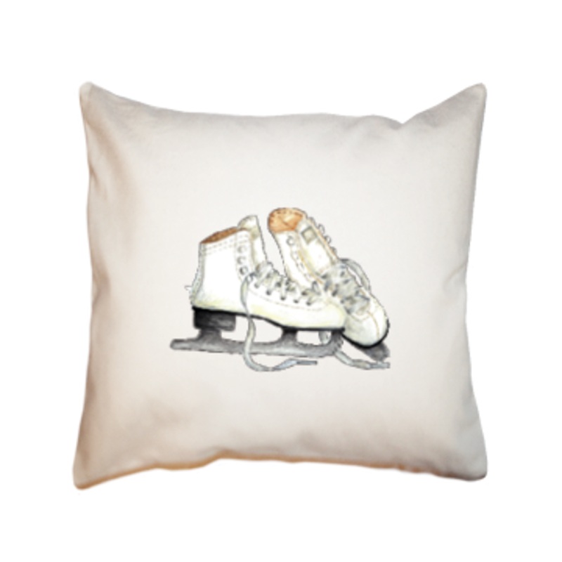 figure skates square pillow