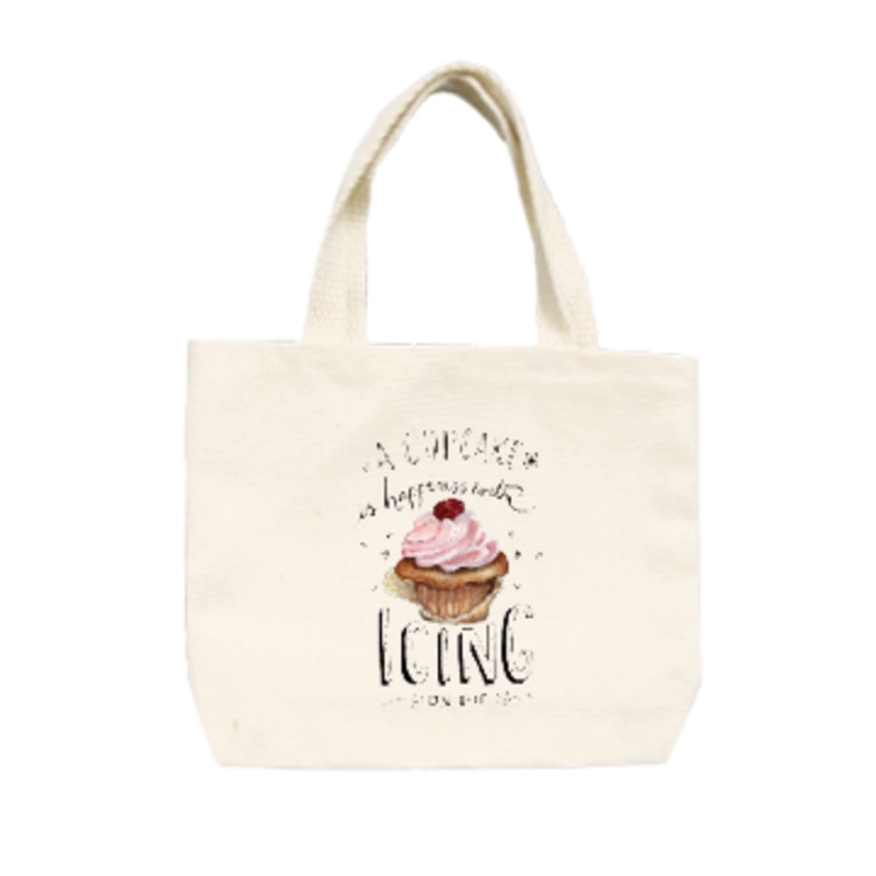happiness cupcake small tote