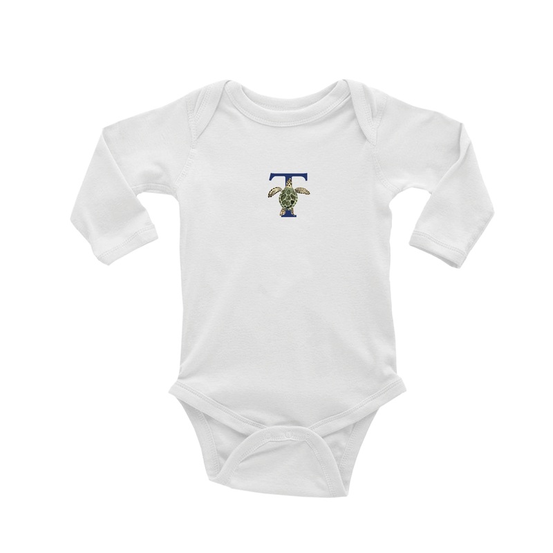 nautical alphabet – T baby snap up long sleeve