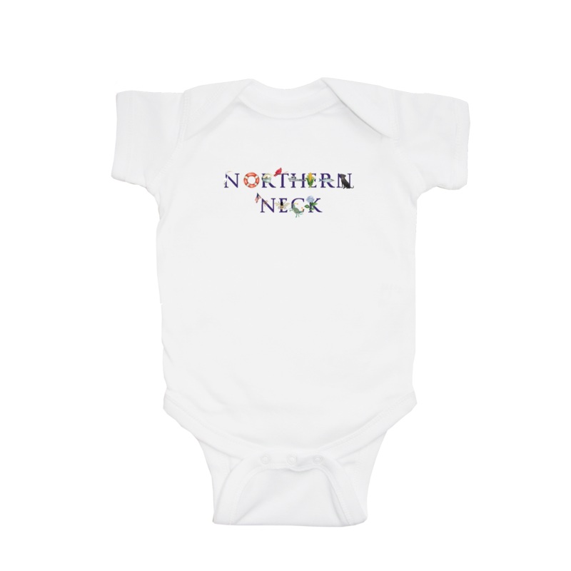northern neck baby snap up short sleeve