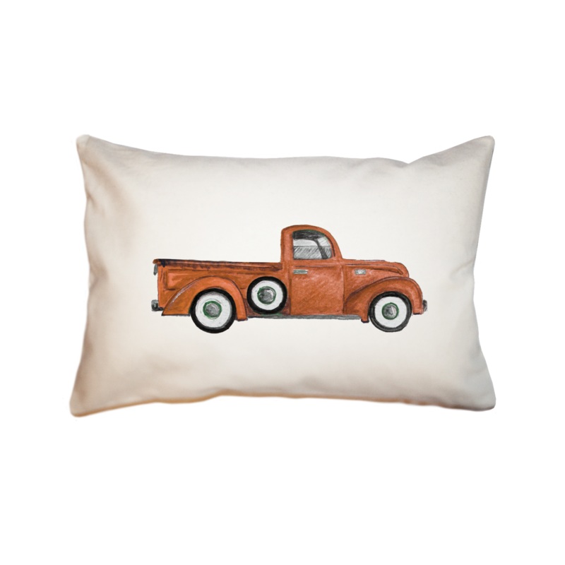orange truck large rectangle pillow