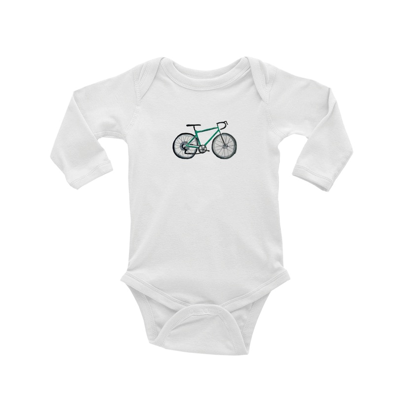 road bike baby snap up long sleeve