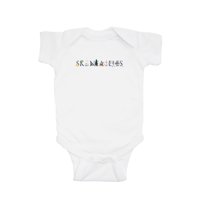 skaneateles baby snap up short sleeve