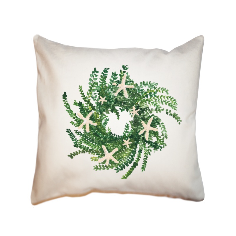 starfish wreath square pillow