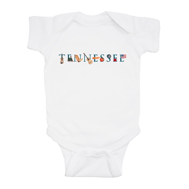 Tennessee baby snap up short sleeve