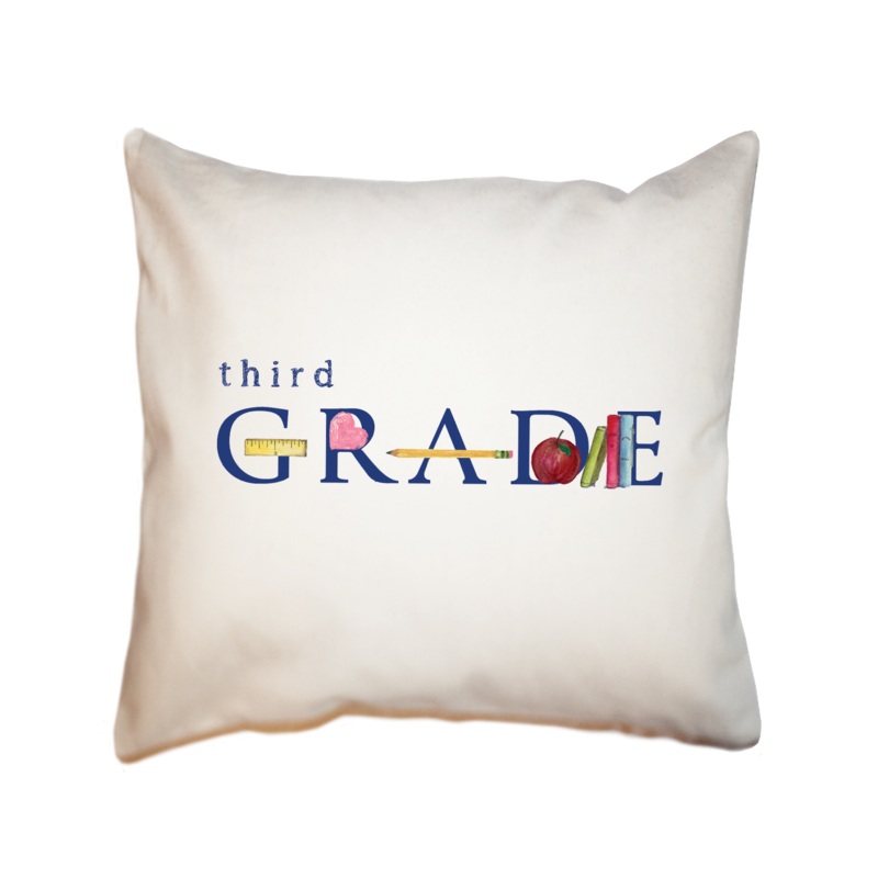 third grade square pillow