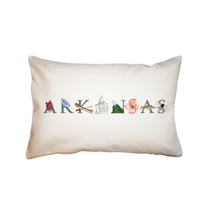 Arkansas large rectangle pillow