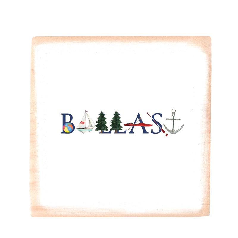 ballast square wood block