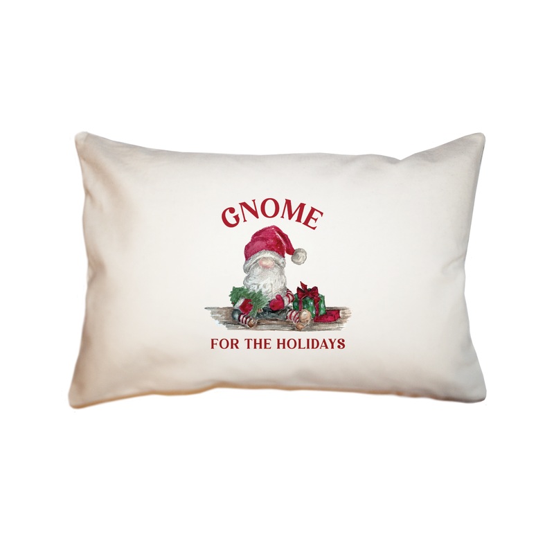 christmas gnome for the holidays only rectangle pillow