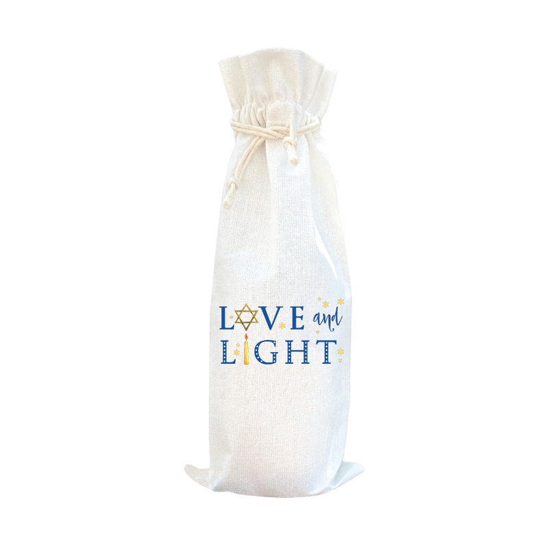 love and light wine bag
