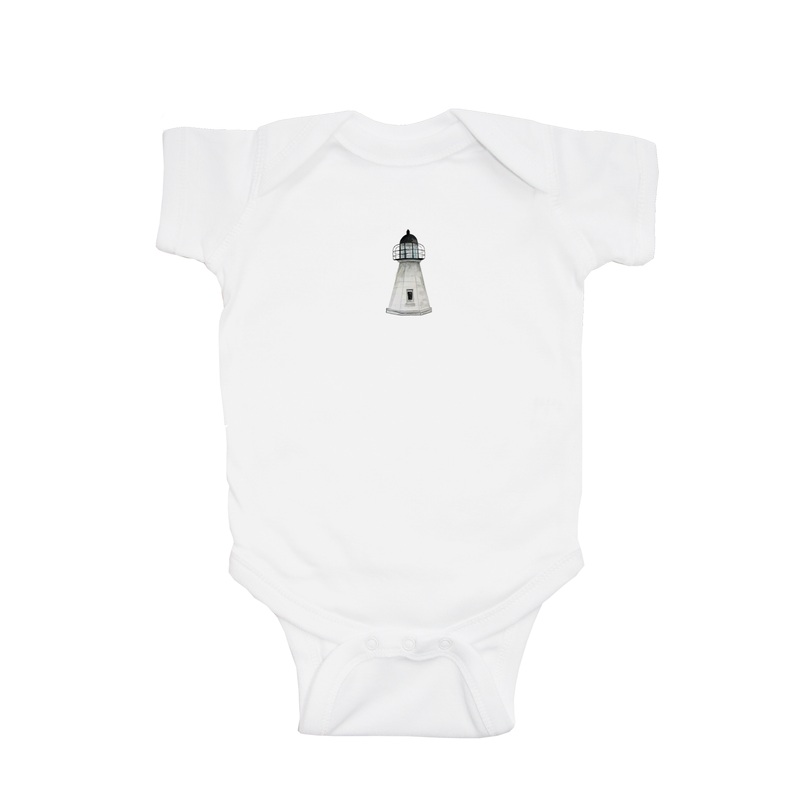 prudence island light baby snap up short sleeve