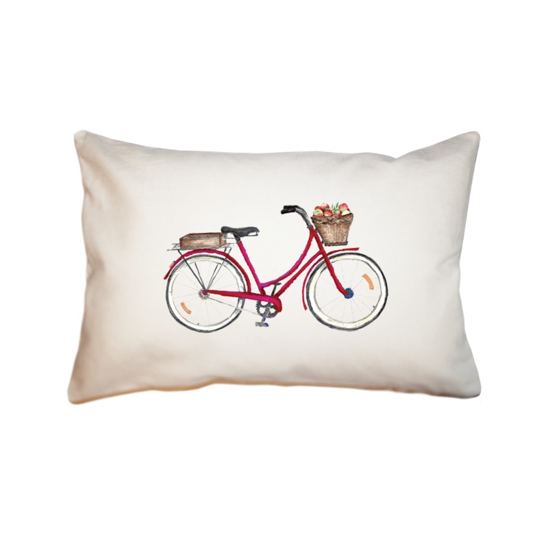 red bike with apples large rectangle pillow