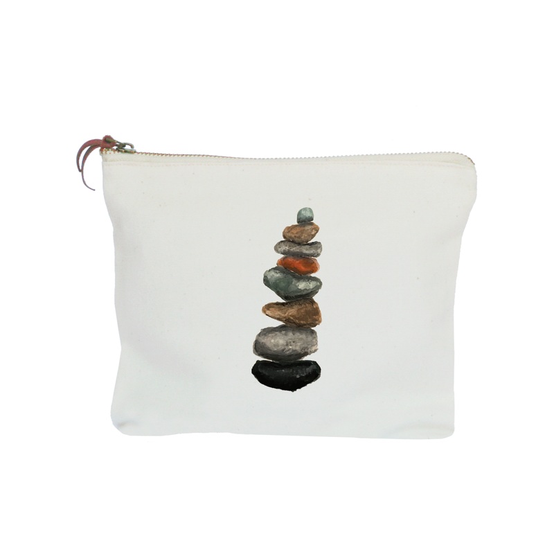 rock cairn zipper pouch