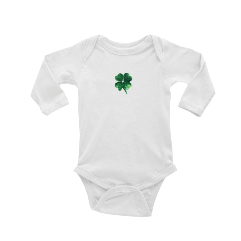 shamrock baby snap up long sleeve