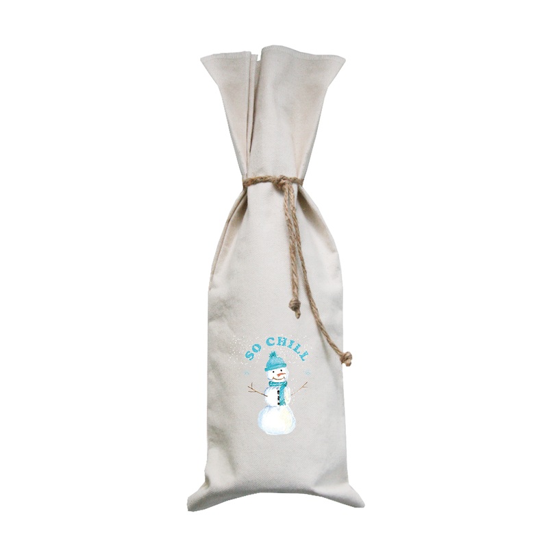 so chill snowman wine bag
