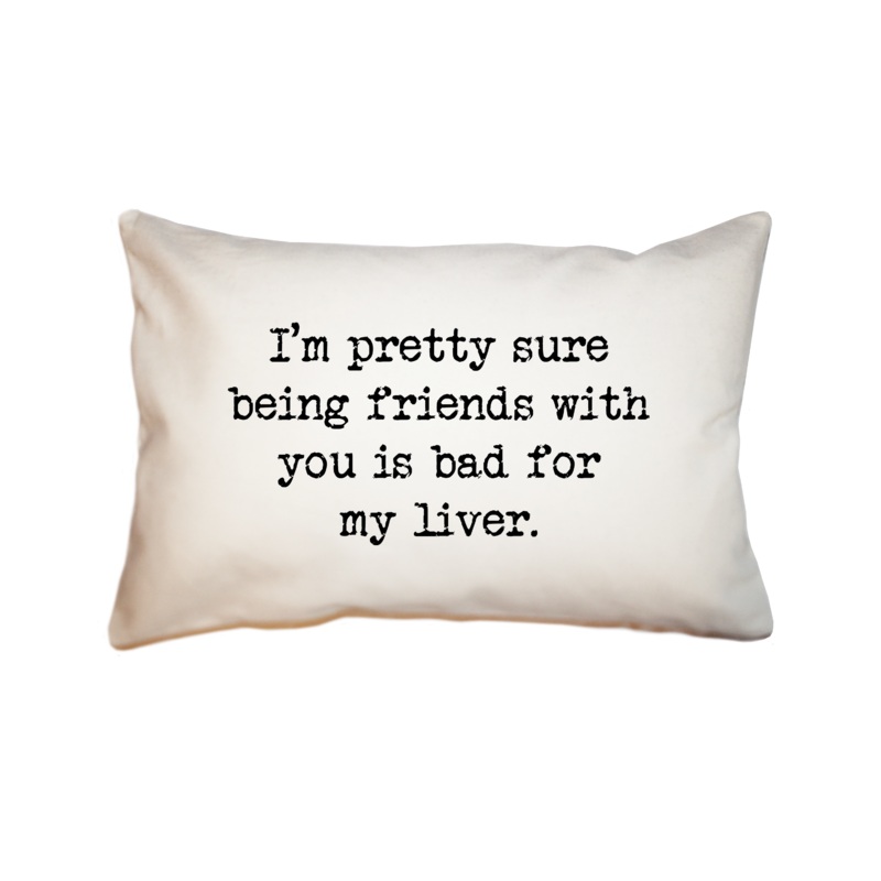bad liver large rectangle pillow