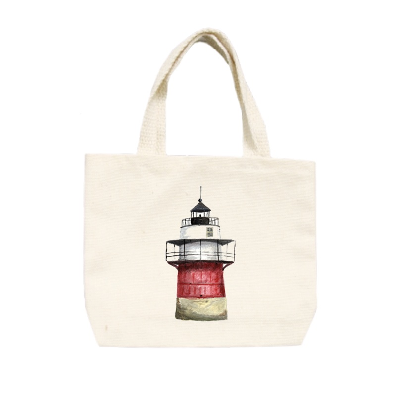 duxbury lighthouse small tote