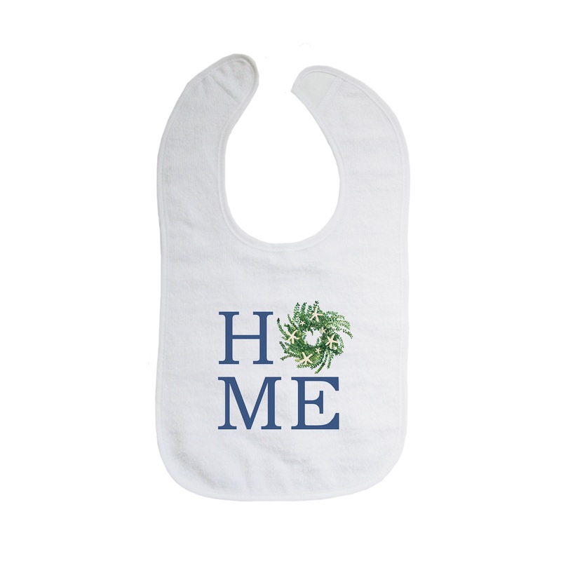 home starfish wreath bib