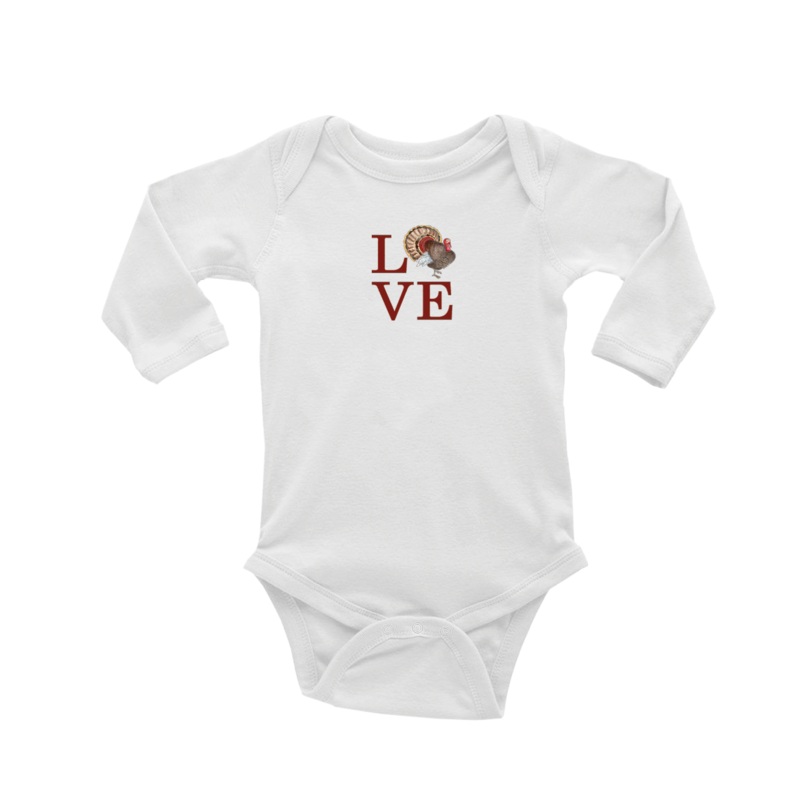 love turkey baby snap up long sleeve
