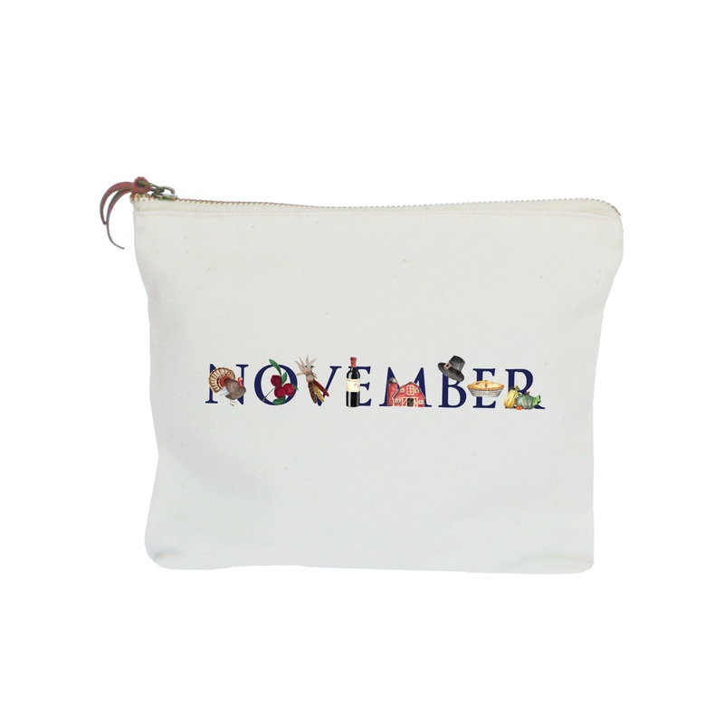 november zipper pouch