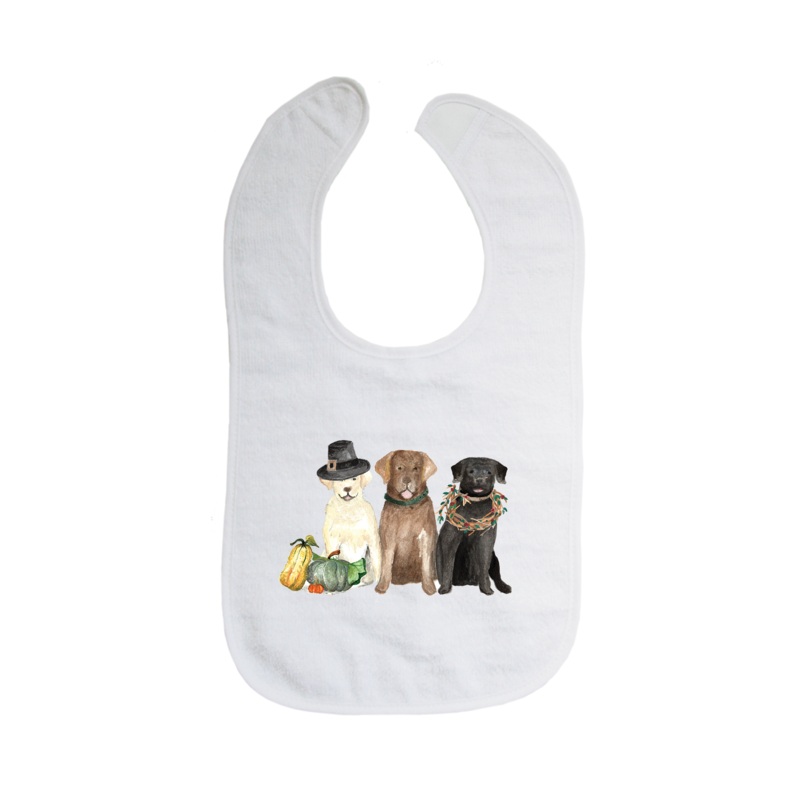 three labs thanksgiving bib
