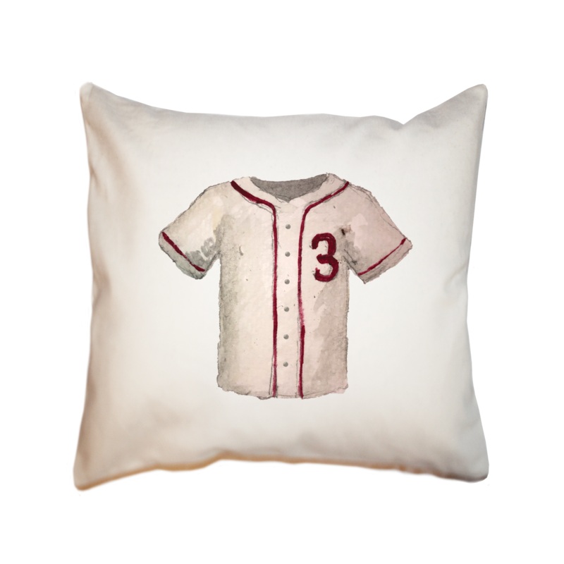 baseball jersey square pillow