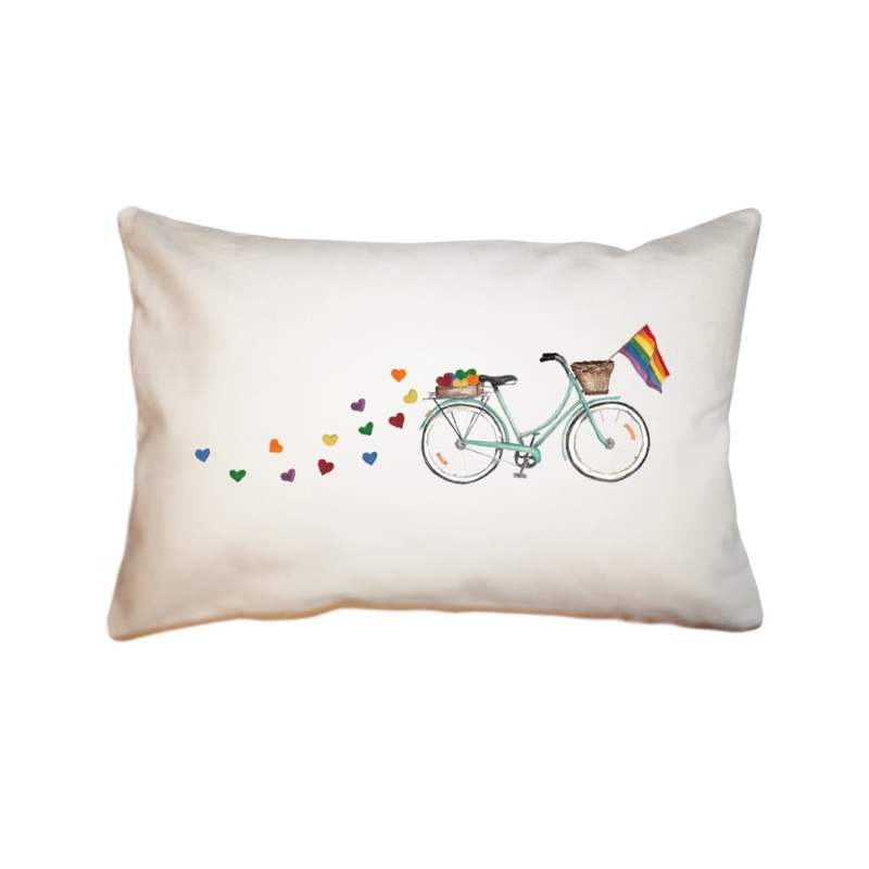 bike with pride large rectangle pillow