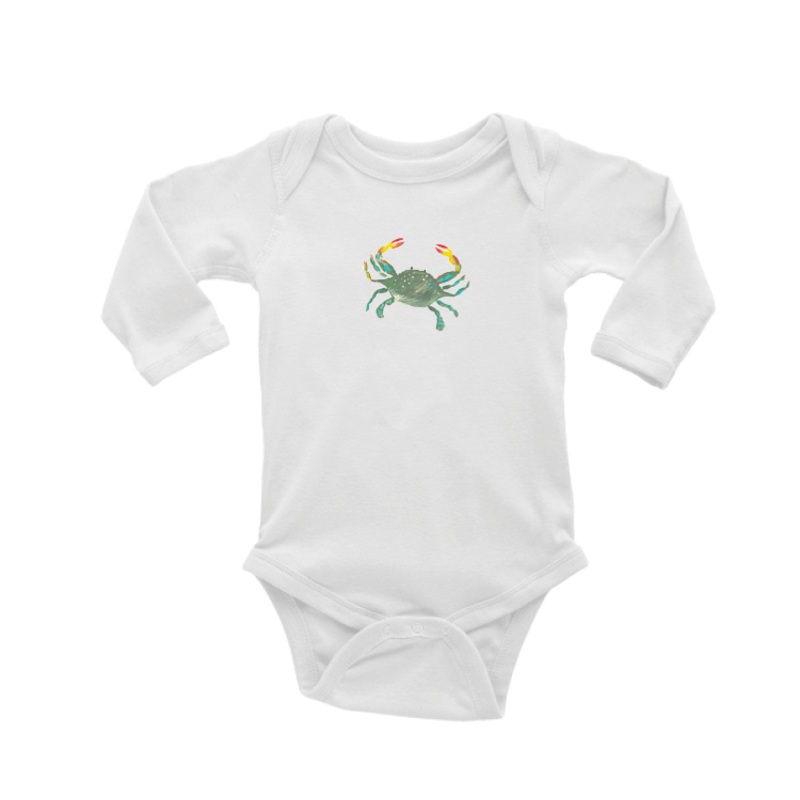 crab baby snap up long sleeve