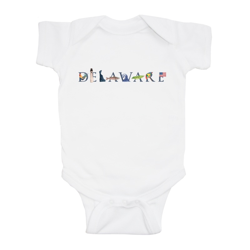 Delaware baby snap up short sleeve