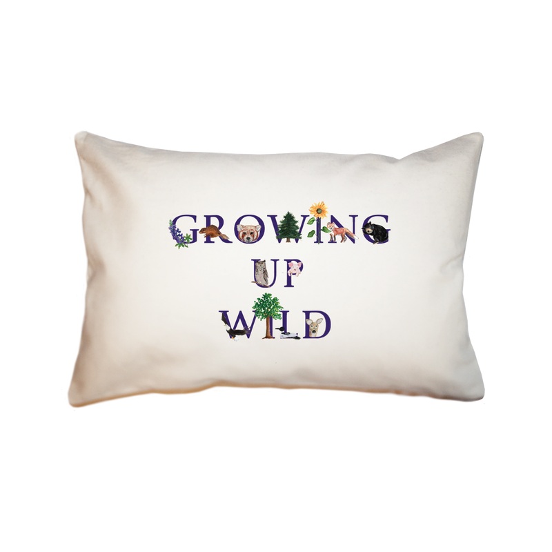 growing up wild large rectangle pillow