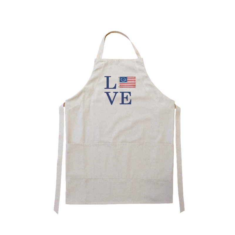 love US flag apron