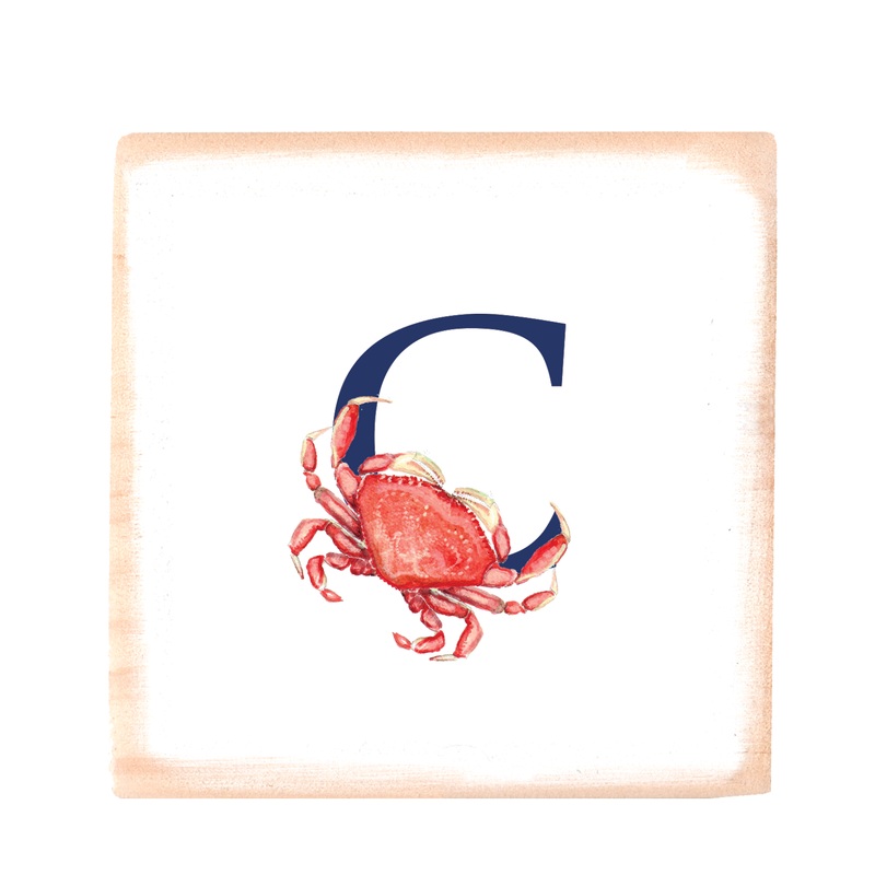 nautical alphabet – C wood block