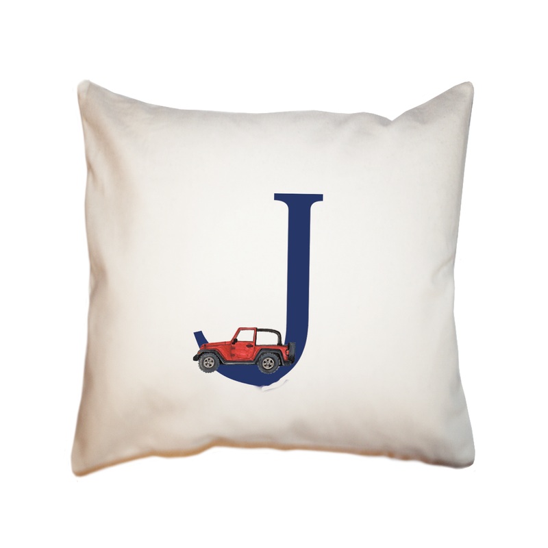 nautical alphabet – J square pillow