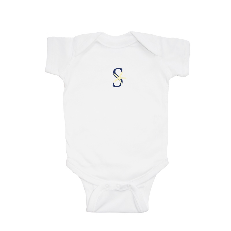 nautical alphabet – S baby snap up short sleeve