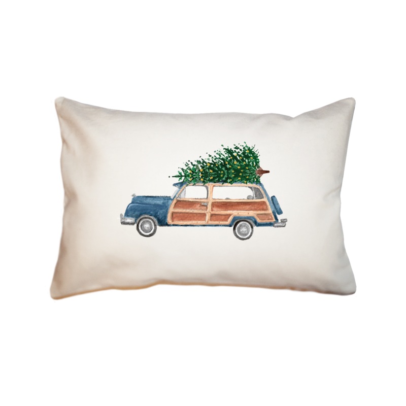 navy woody with tree large rectangle pillow