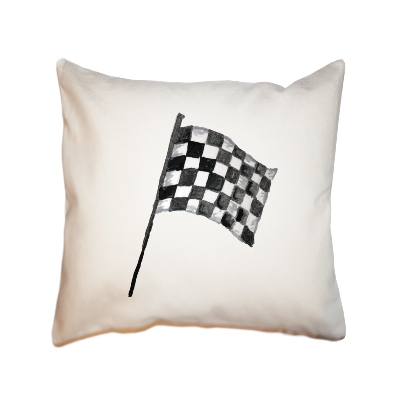 race car flag square pillow